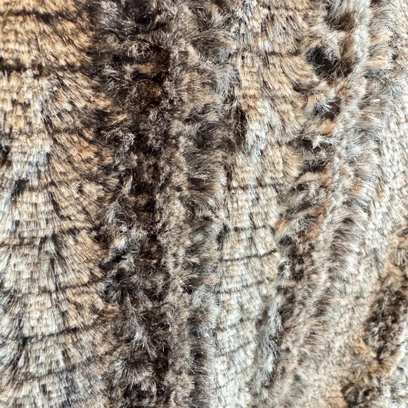 New Mystree Brown Faux Rabbit Fur Jacket - Picture 11 of 14